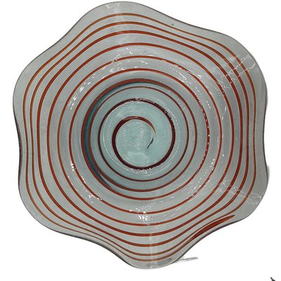 Vintage Red Glass Center Piece Plate-TCS-1144127