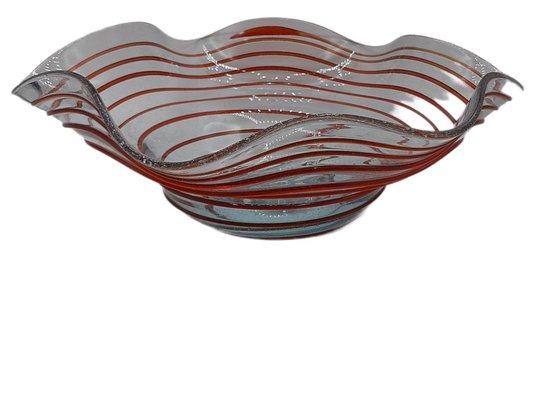 Vintage Red Glass Center Piece Plate-TCS-1144127