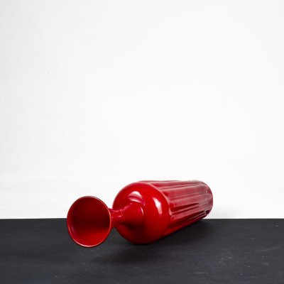 Vintage Red Glass Vase-RAQ-1823157