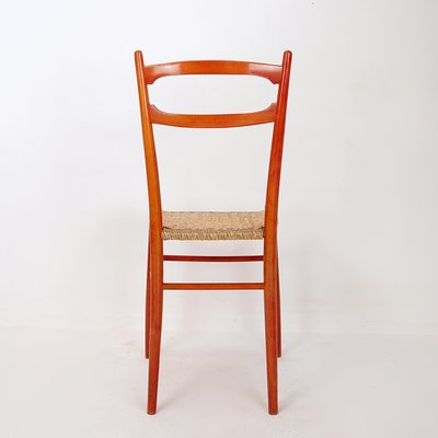 Vintage Red Lacquered Wooden Chair-NYF-2019008