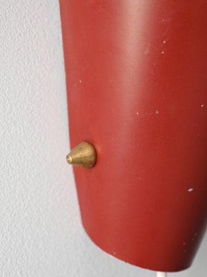 Vintage Red Metal Wall Light, 1960s-QWP-2034853