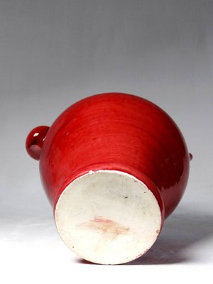 Vintage Red Monochrome Glazed Ceramic Gargoulette-GRD-2020159