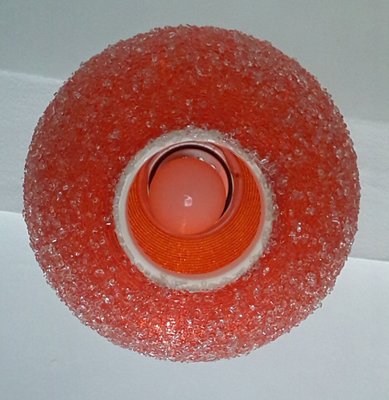 Vintage Red Plastic Ceiling Lamp, 1970s-HOI-683598