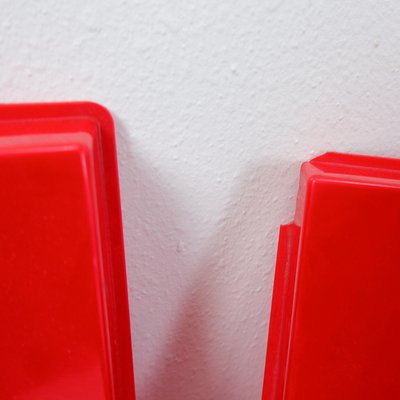 Vintage Red Plastic Rabatt Wall Panels from Ikea, 1990s-NYF-2019224