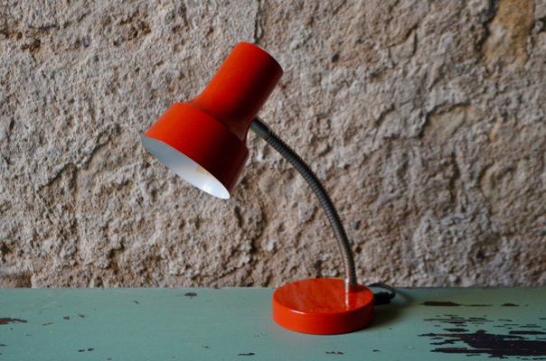 Vintage Red Table Lamp from Veb Narva, 1950s-AIU-705889