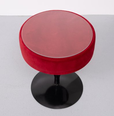 Vintage Red Velvet Side Tables from De Ster Gelderland, 2000, Set of 2-GCG-2041824