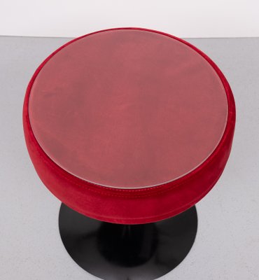 Vintage Red Velvet Side Tables from De Ster Gelderland, 2000, Set of 2-GCG-2041824