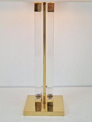 Vintage Regency Acrylic & Brass Table Lamp, Italy, 1970s-AXJ-2020485