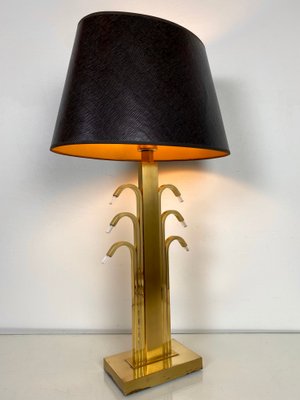 Vintage Regency Brass Golden Table Lamp from WKR, Germany, 1980s-WZZ-1134122