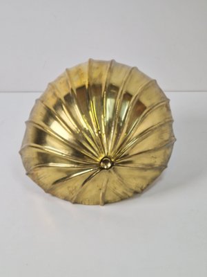 Vintage Regency Brass Shell Wall Lamp, Italy, 1980s-AXJ-1788998