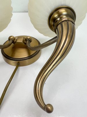 Vintage Regency Bronze and Glass Wall Light from Massive, 1970s-WZZ-1746316