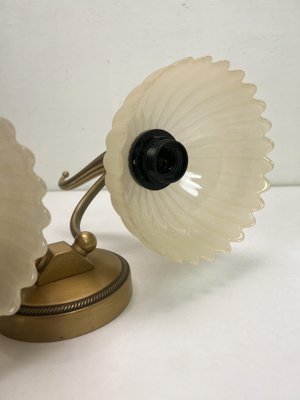 Vintage Regency Bronze and Glass Wall Light from Massive, 1970s-WZZ-1746316