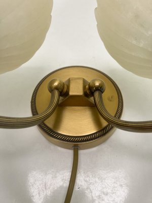 Vintage Regency Bronze and Glass Wall Light from Massive, 1970s-WZZ-1746316