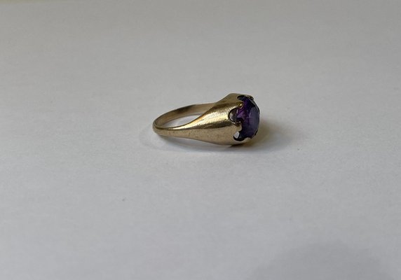 Vintage Ring in 14 Carat Gold and Amethyst by Herman Siersbøl, 1960s-LCR-1716505