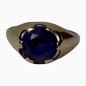 Vintage Ring in 14 Carat Gold and Amethyst by Herman Siersbøl, 1960s-LCR-1716505