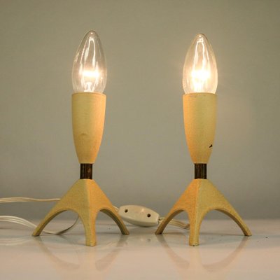 Vintage Rocket Table Lamps, 1950s, Set of 2-FUP-574078