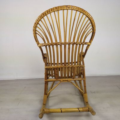 Vintage Rocking Chair in Rattan-EAD-947211