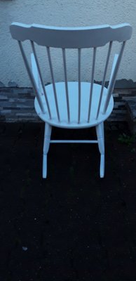 Vintage Rocking Chair in White-Painted Beech, 1970s-HOI-1731960