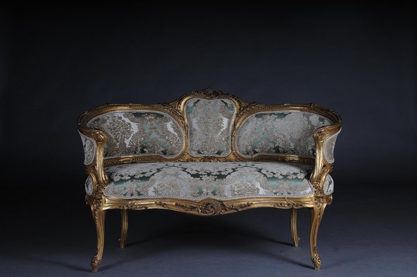 Vintage Rococo Beech Sofa-FLW-1402237