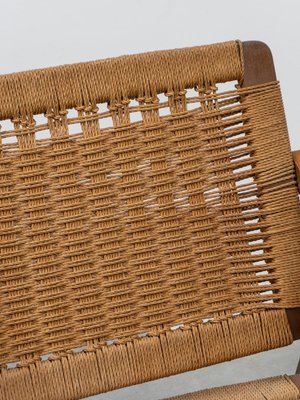 Vintage Rope Woven Lounge Chair in the style of Hans Wegner, 1960s-KL-2016931