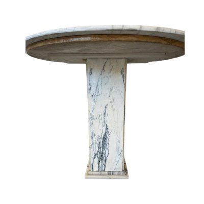 Vintage Round Carrera Marble Table with Base-TCS-2036115