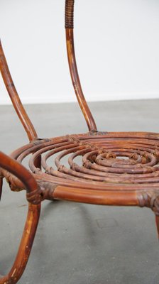 Vintage Round Coffee Table in Rattan-HPP-2041629