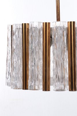 Vintage Round Crystal Ice Glass Chandelier from Kaiser Idell / Kaiser Leuchten, 1960s-EZZ-1215668