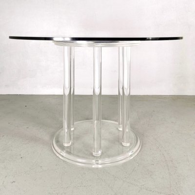 Vintage Round Dining Table in Acrylic Glass, 1980s-PRS-1421496