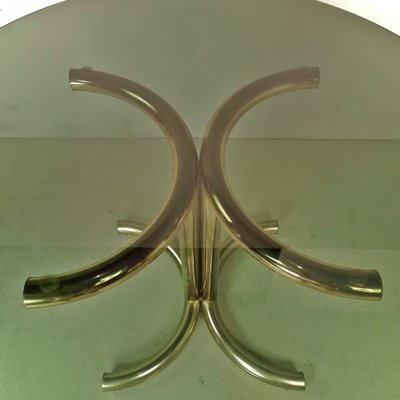 Vintage Round Glass Dining Table, 1970s-PRS-1395157