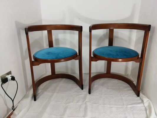 Vintage Rounded Dining Chairs, 1960s, Set of 6-HNE-1819167