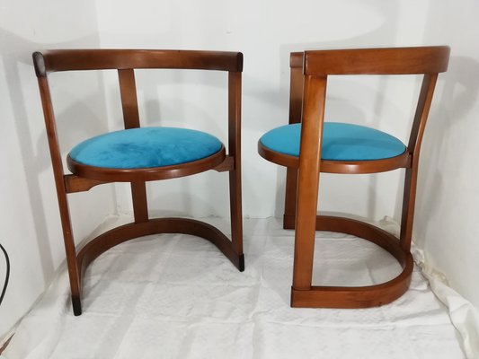 Vintage Rounded Dining Chairs, 1960s, Set of 6-HNE-1819167