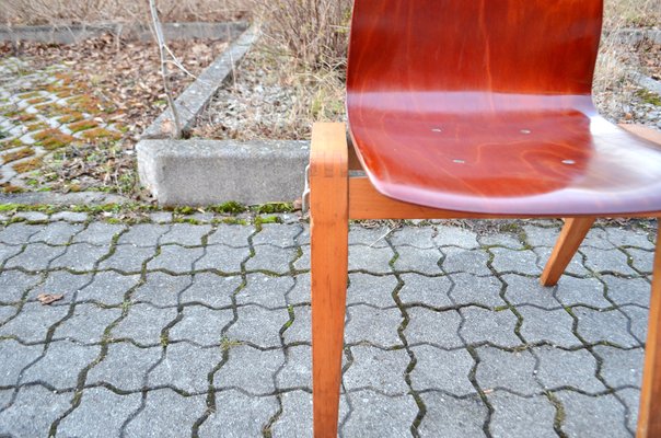 Vintage Royal Bentwood & Plywood Stacking Chairs, 1960s, Set of 4-UF-1383553