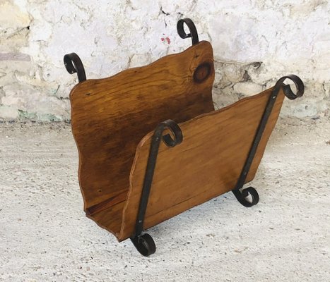 Vintage Rustic Magazine Rack, 1950s-OJT-1728792