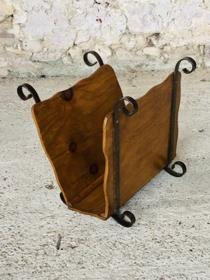 Vintage Rustic Magazine Rack, 1950s-OJT-1728792