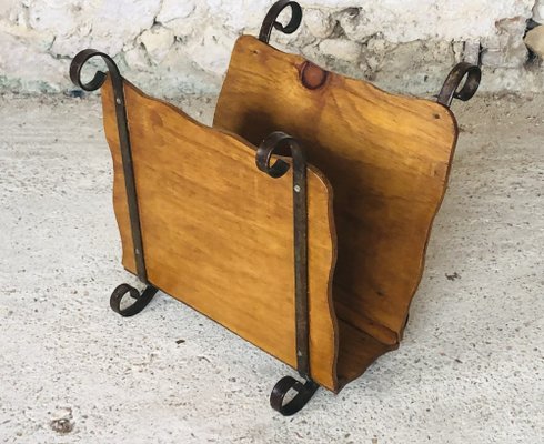 Vintage Rustic Magazine Rack, 1950s-OJT-1728792