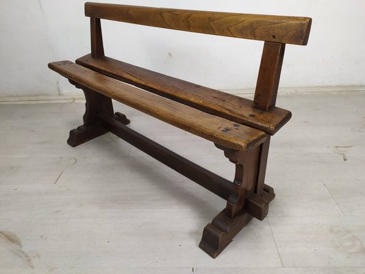 Vintage Rustic Oak Bench-EAD-1789920