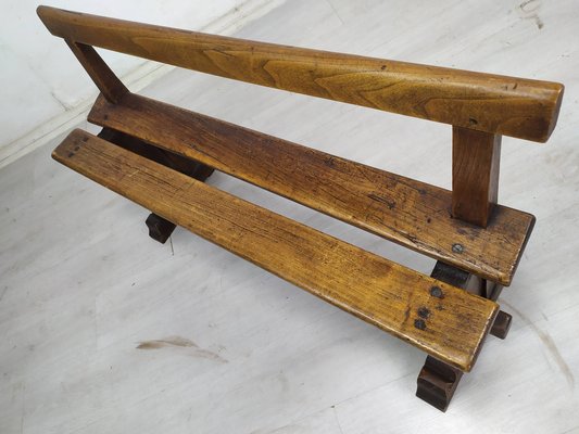 Vintage Rustic Oak Bench-EAD-1789920