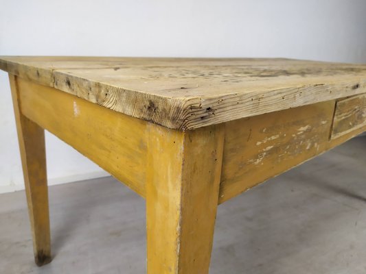 Vintage Rustic Wood Farmhouse Table-EAD-1020338