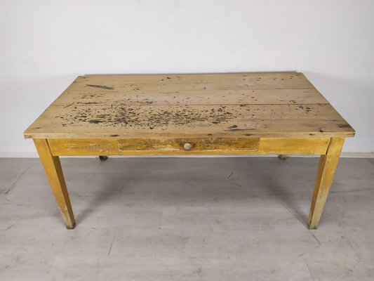 Vintage Rustic Wood Farmhouse Table-EAD-1020338