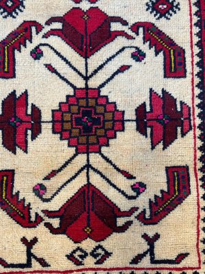 Vintage Rustic Wool Belutch Rug, 1980s-YMM-1061544