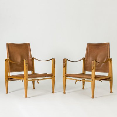 Vintage Safari Armchairs by Kaare Klint, 1960s, Set of 2-NL-1425864