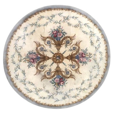 Vintage Savonnerie European Round Rug-YMM-1061627