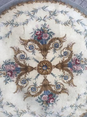 Vintage Savonnerie European Round Rug-YMM-1061627