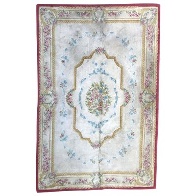 Vintage Savonnerie Style Hand Tufted Rug-YMM-1158148