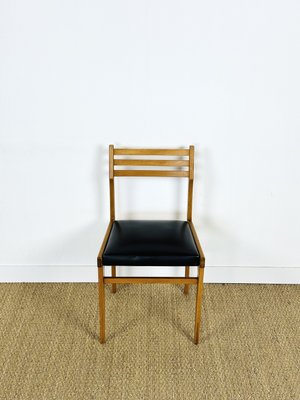 Vintage Scandinavian Chair in Teak and Leather, 1960s-PLK-2022796