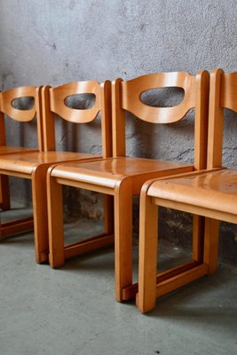 Vintage Scandinavian Chairs in Stackable Wood, Set of 8-AIU-1780586