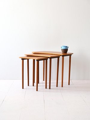 Vintage Scandinavian Coffee Table Set, 1960s, Set of 3-QWP-2034939