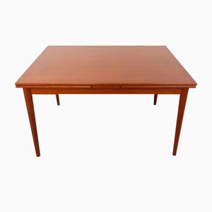 Vintage Scandinavian Dining Table in Teak with Extensions, 1960s-AHO-1805247