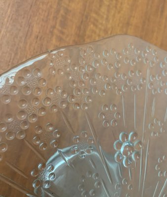 Vintage Scandinavian Glass Cake Plate Stand-UAH-1057332