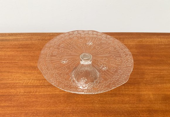 Vintage Scandinavian Glass Cake Plate Stand-UAH-1057332